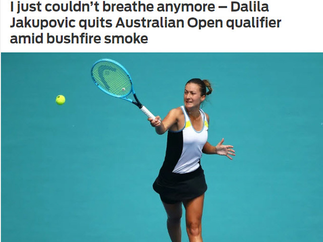Sốc nặng: VĐV bỏ giải vì hít khói độc, Australian Open nguy cơ bị hủy?
