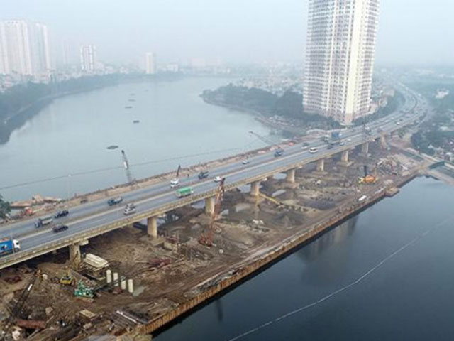 Cận cảnh công trình cầu vượt hồ Linh Đàm xóa điểm ùn tắc lớn nhất Hà Nội