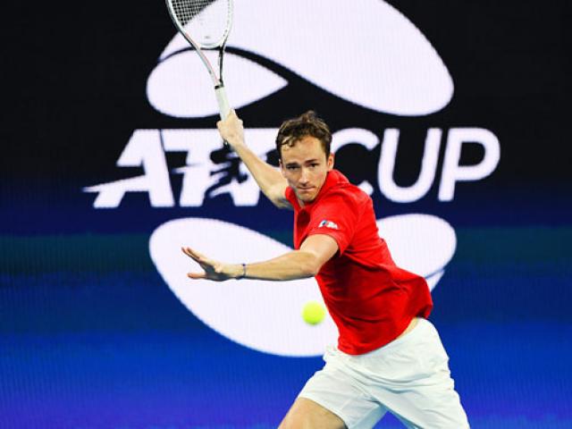 Video tennis Medvedev - Nishikori: Chiến quả xuất sắc, sớm ẵm vé bán kết (ATP Cup)
