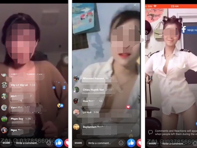 Tràn lan video live khoe thân, sexy phản cảm trên Facebook Gaming