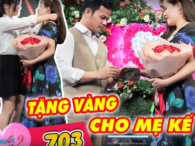 Con gái dắt ba đi tìm vợ mới, lên sân khấu đeo vàng tặng ”mẹ kế”
