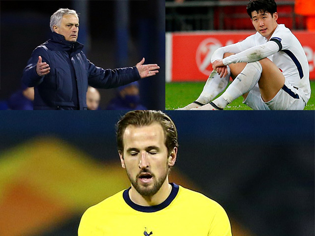 Tottenham thua sốc Europa League: Mourinho dễ bị sa thải, Kane - Son tháo chạy?