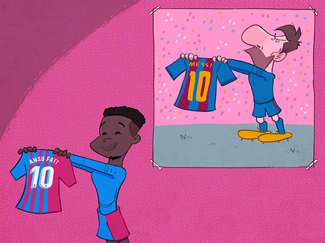 Ảnh chế: ”Truyền nhân” của Messi không cứu nổi Barca đang lụi tàn