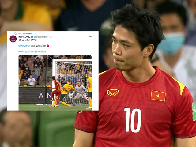 AFC tiếc cho Công Phượng, ca ngợi cựu SAO Arsenal khi ĐT Việt Nam thua Australia
