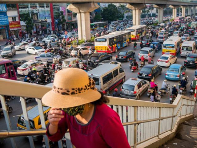 Mức độ ô nhiễm không khí ở Hà Nội vượt tiêu chuẩn WHO
