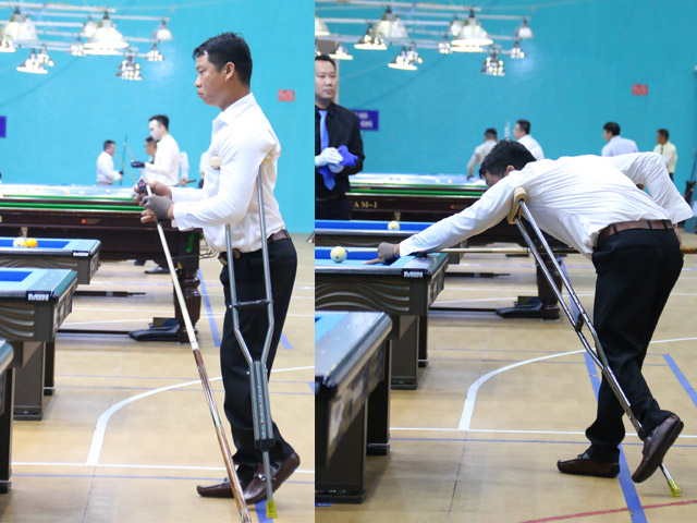 The player has to go on crutches to go out of his way in the toughest pool in Vietnam