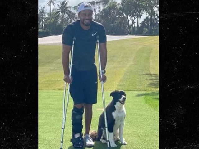 The hottest sport on the evening of April 24: Woods on crutches appeared on the golf course