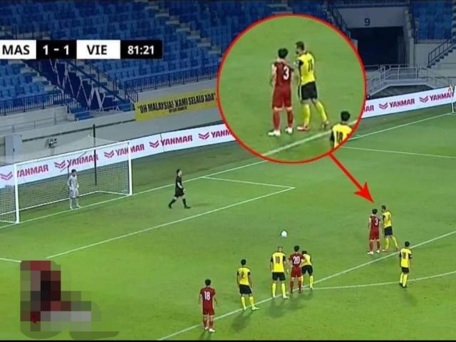 Wondering what Malaysian players say to Que Ngoc Hai when kicking