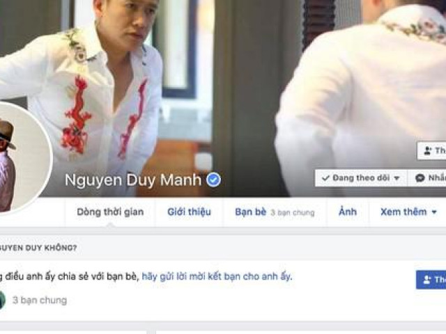 Ca sĩ Duy Mạnh bị mời làm việc về tài khoản Facebook Nguyen Duy Manh có phát ngôn phản cảm