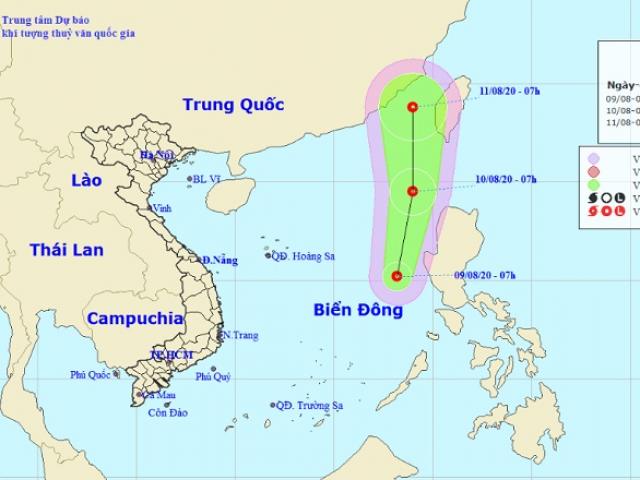 Vùng áp thấp đã mạnh lên thành áp thấp nhiệt đới trên Biển Đông