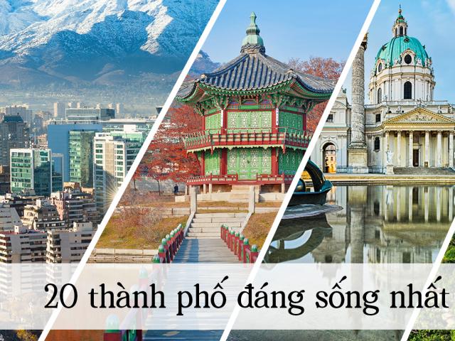 20 thành phố đáng sống nhất thế giới