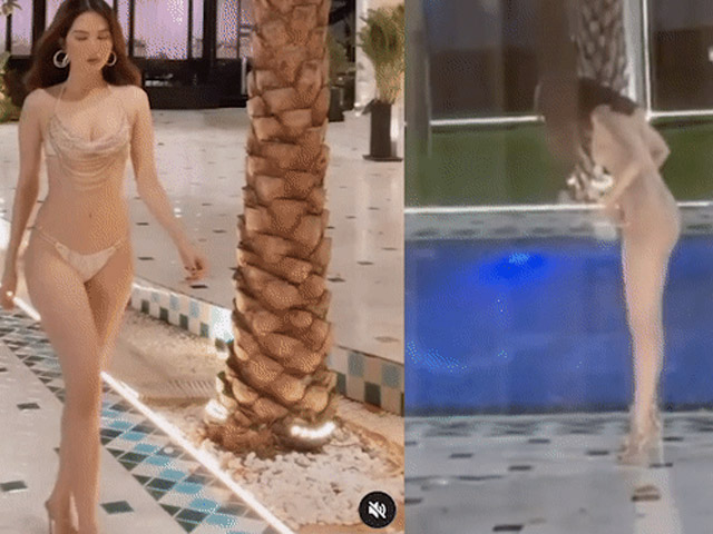 Clip ”quay lén” gây hiểu lầm mỹ nhân Việt diện đồ tắm như nude