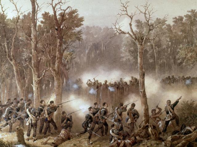 The battle of 2,000 British expeditionaries was hit by 235 Aboriginal warriors.