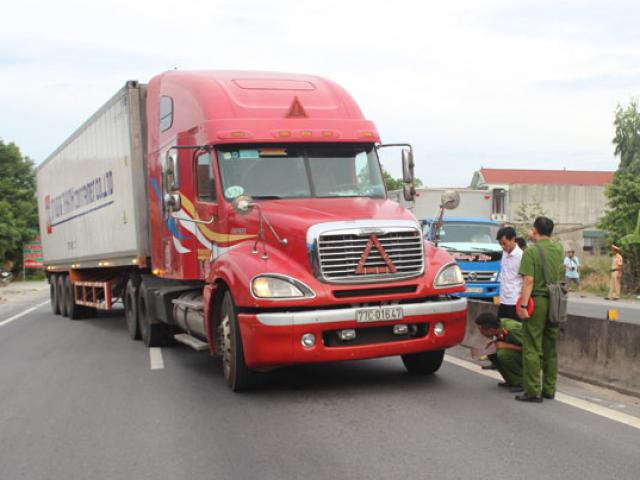 The case of a container truck driver who crashes a traffic police in a crime of 