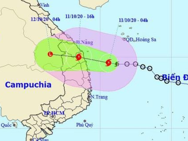 Bão số 6 lao nhanh vào Quảng Nam-Bình Định, gây mưa đặc biệt to tới 700mm