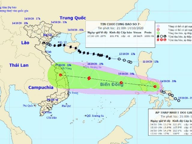 Cập nhật diễn biến của bão số 7 và áp thấp nhiệt đới gần Biển Đông