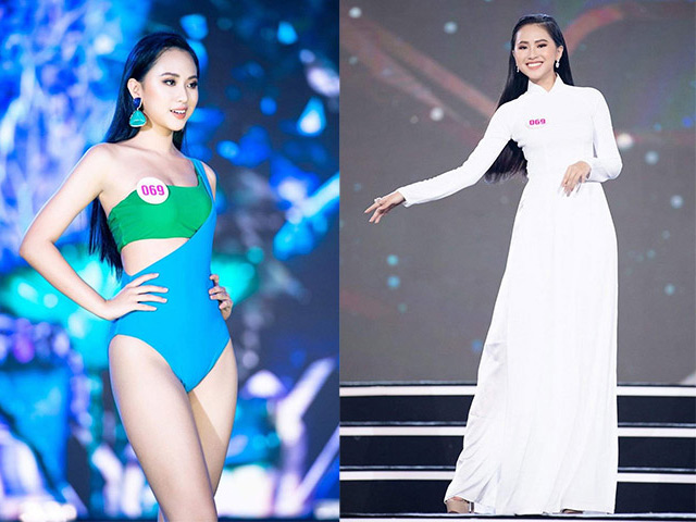 Contestant Miss Vietnam 2020 has a 95cm third round, winning 10 swimming medals