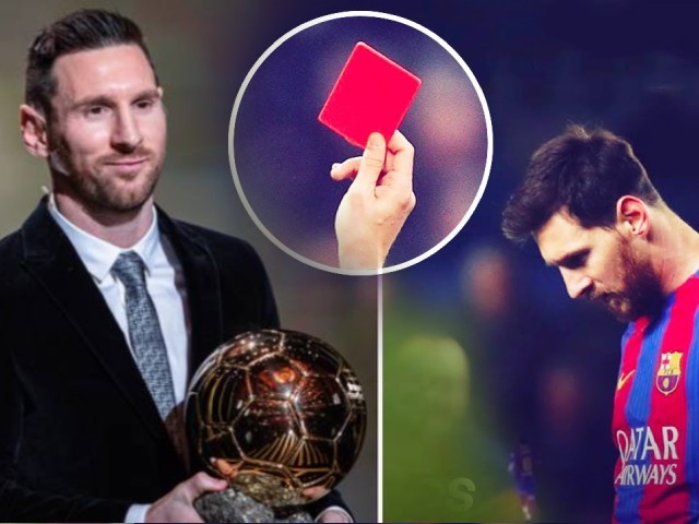 Choáng Messi không xứng giành Quả Bóng vàng vì đấm người, ăn thẻ đỏ