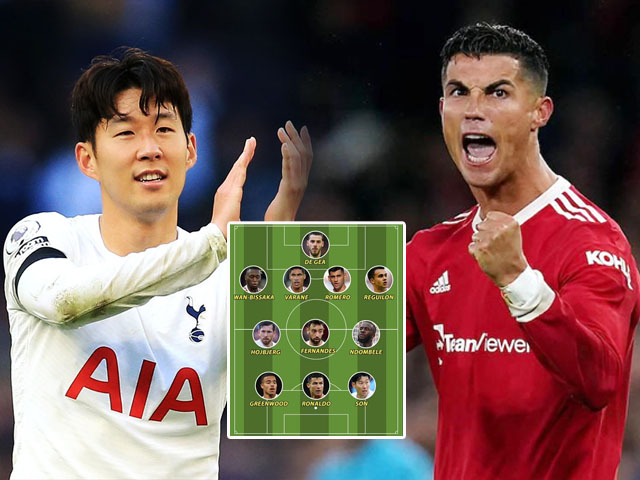 Siêu đội hình kết hợp MU - Tottenham: Ronaldo đá cặp Son Heung Min, Kane ra rìa