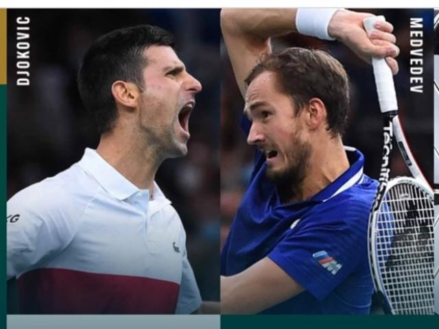 Video tennis Djokovic - Medvedev: Kịch chiến 3 set, ”ông trùm” đăng quang (Chung kết Paris Masters)