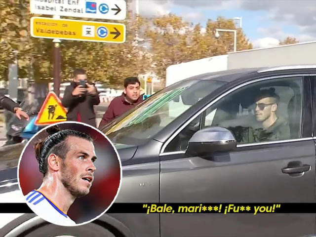 Choáng Bale bị fan Real Madrid chặn xe chửi bới trên đường rời sân tập