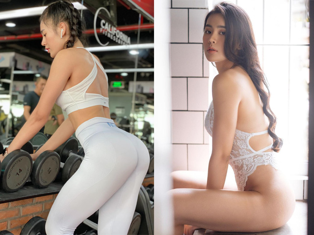 Hot girl Phuong Trang 3 beautiful rounds 90-62-96cm causes a 