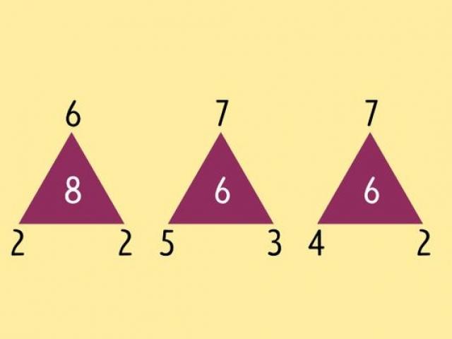 Câu đố điền số vào tam giác không hề khó nhưng chưa chắc bạn đã tìm ra