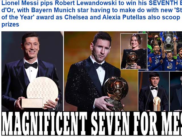 Messi lập kỷ lục 7 lần giành QBV: Nhà báo Anh tố trò hề, truyền thông Argentina mở hội