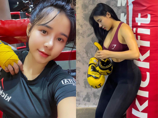 Hot girl phòng Gym Quỳnh Nguyễn vòng ba 100cm tung cước khiến fan trầm trồ