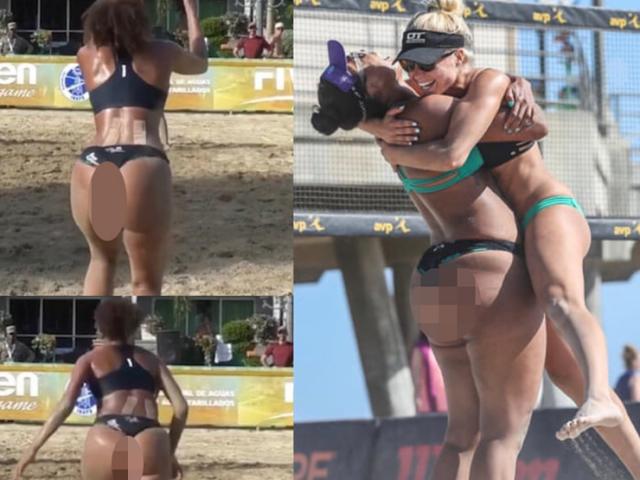 Nữ VĐV bóng chuyền được ví ”như cô Kim siêu vòng 3”, mặc bikini lọt thỏm