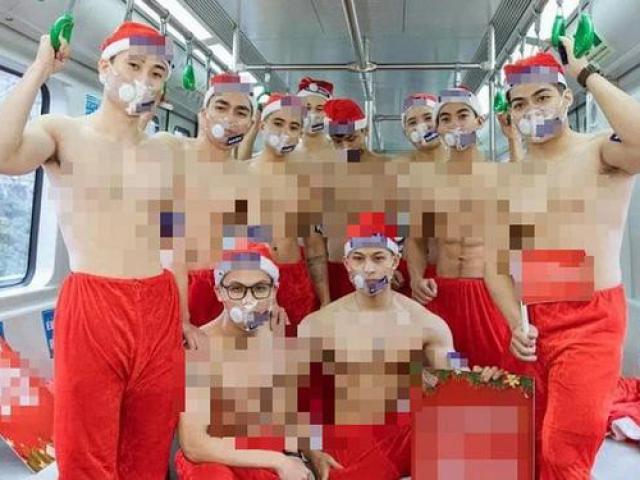 Lãnh đạo Hanoi Metro nói gì khi nhóm thanh niên cởi trần quảng cáo sản phẩm trên tàu điện?